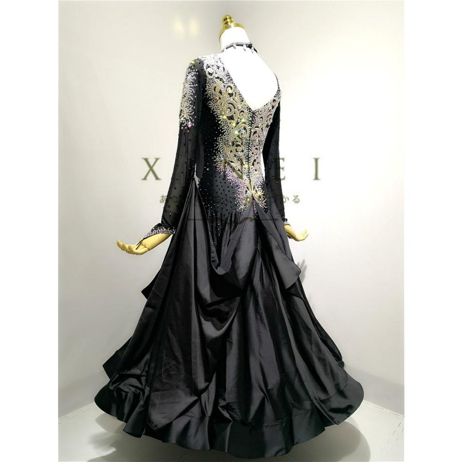 高評価続出！ 社交ダンスドレス　 ラテンドレス　モダンドレス　ロングスカート　ダンスウエア　競技　デモ　パーティー　ダンス衣装　ワンピース 012176 【PET1190361628】(43010円)