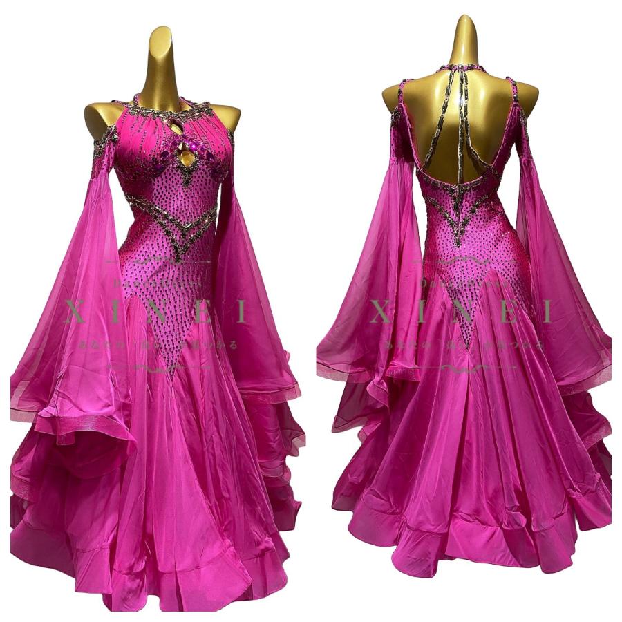 社交ダンスドレス ラテンドレス モダンドレス ロングスカート