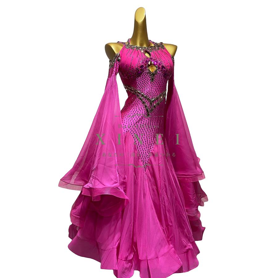 社交ダンスドレス ラテンドレス モダンドレス ロングスカート ダンス