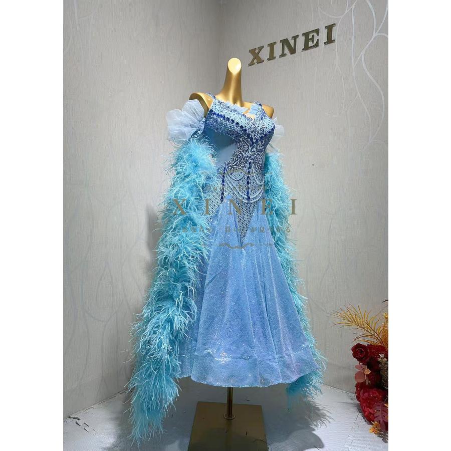 ダンス・バレエ 美品 社交ダンスドレス M〜XL程度 黒 花柄