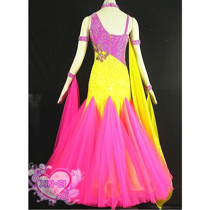 【訳あり・新品】 送料無料社交ダンスドレス　 ラテンドレス　モダンドレス　競技　デモ　ダンス衣装　ワンピース オーダーメード 【LWH5694687138】(20576円)