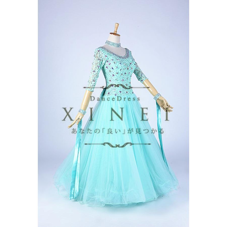 送料無料社交ダンスドレス　 ラテンドレス　モダンドレス　競技　デモ　ダンス衣装　ワンピース オーダーメード