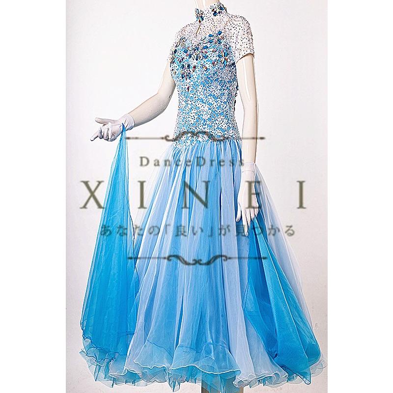 送料無料社交ダンスドレス　 ラテンドレス　モダンドレス　競技　デモ　ダンス衣装　ワンピース オーダーメード