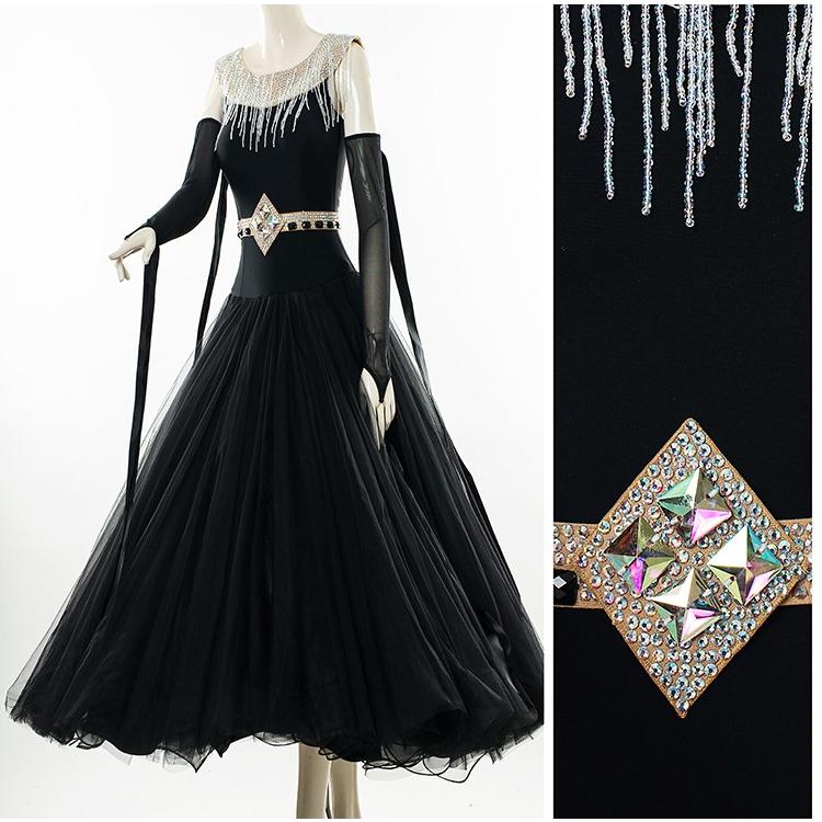 秋冬の主役◎ 送料無料社交ダンスドレス　 ラテンドレス　モダンドレス　競技　デモ　ダンス衣装　ワンピース オーダーメード 【XUR8539494755】(30855円)