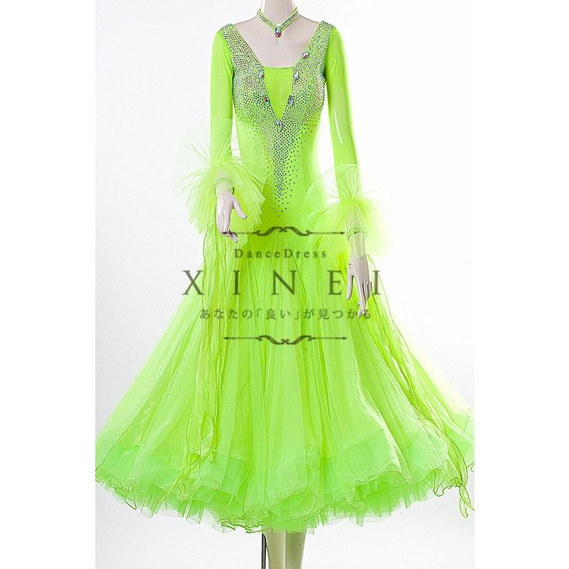 送料無料社交ダンスドレス　 ラテンドレス　モダンドレス　競技　デモ　ダンス衣装　ワンピース オーダーメード
