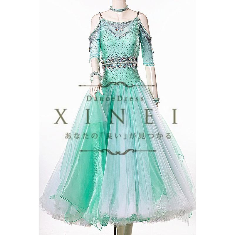 【公式】 送料無料社交ダンスドレス　 ラテンドレス　モダンドレス　競技　デモ　ダンス衣装　ワンピース オーダーメード 【TMF8613379501】(31122円)