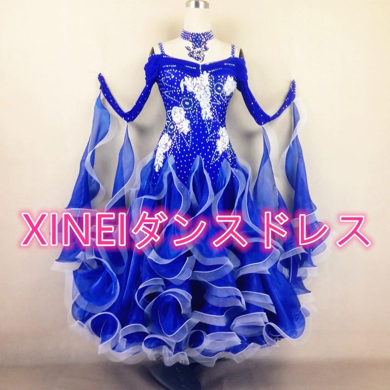 送料無料社交ダンスドレス　 ラテンドレス　モダンドレス　競技　デモ　ダンス衣装　ワンピース オーダーメード