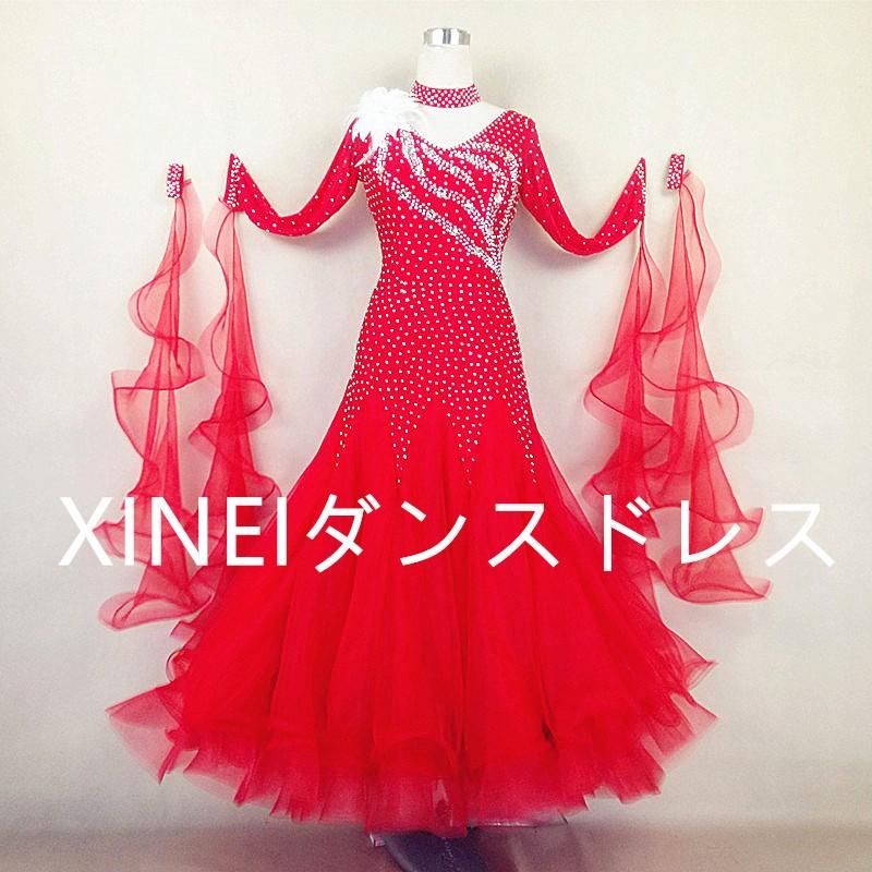 送料無料社交ダンスドレス　 ラテンドレス　モダンドレス　競技　デモ　ダンス衣装　ワンピース オーダーメード