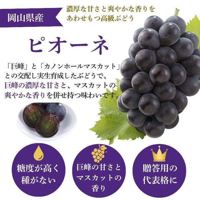 岡山白桃・ピオーネ詰合せ（3玉・1房） 岡山 白桃 ぶどう お中元 ギフト お供 お取り寄せ_8