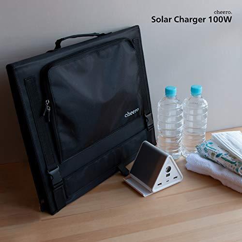 cheero Solar Charger 100W ソーラーパネル 充電器 太陽光発電 USB