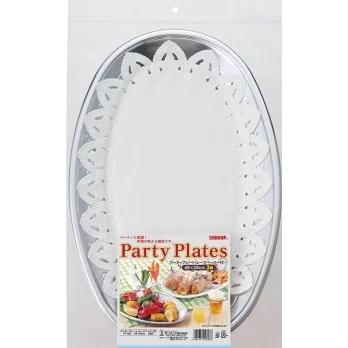 サンナップ（SUNNAP） パーティプレートレース ペーパーツキ 45cm 2P
