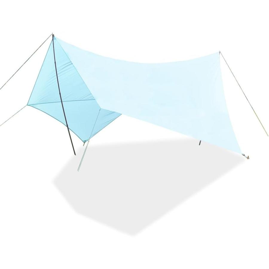 MONORAL (モノラル) キャンプ タープ (空色) スカイフィルム200SIL 日陰が作りやすい 五角形 MT-0033 / 2〜4人 青空とひとつになる、軽やかなタープ | MONORAL