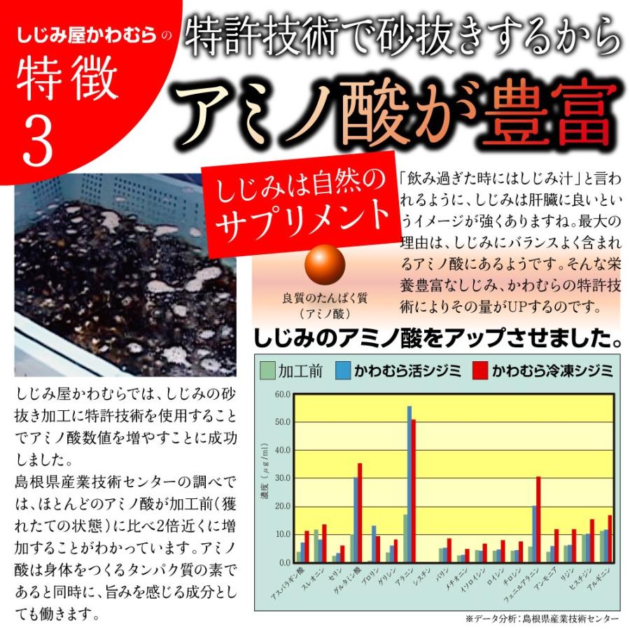 島根県・宍道湖産冷凍しじみ Lサイズ 1kg(1キロ)送料無料 砂 島根県・宍道湖産冷凍しじみ Lサイズ 1kg(1キロ)送料無料 砂