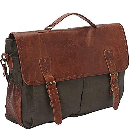 福袋 Brief and Bag Messenger Laptop Bags Leather Sharo Brown Canva Leather/Green ビジネスバッグ