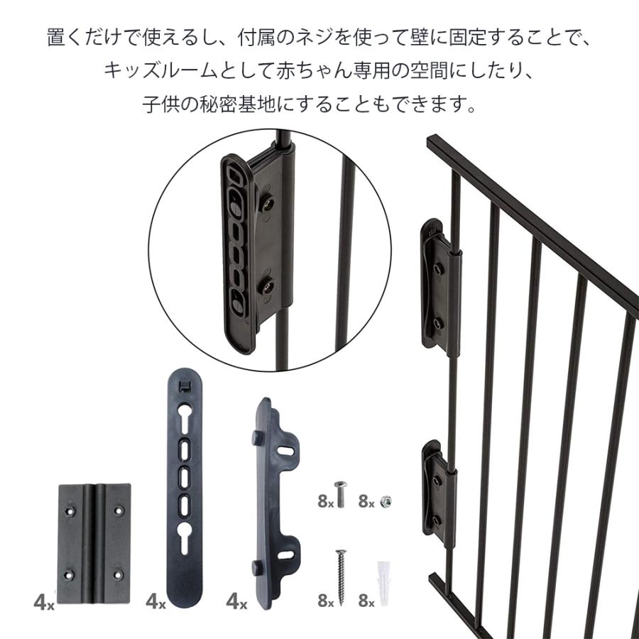 Homemi ストーブ フェンス 犬 フェンス 自立 ペット 柵 室内 置くだけ 犬 柵 ペットさく ゲート 赤ちゃん ドア付きゲート 8面｜shiki-store｜06