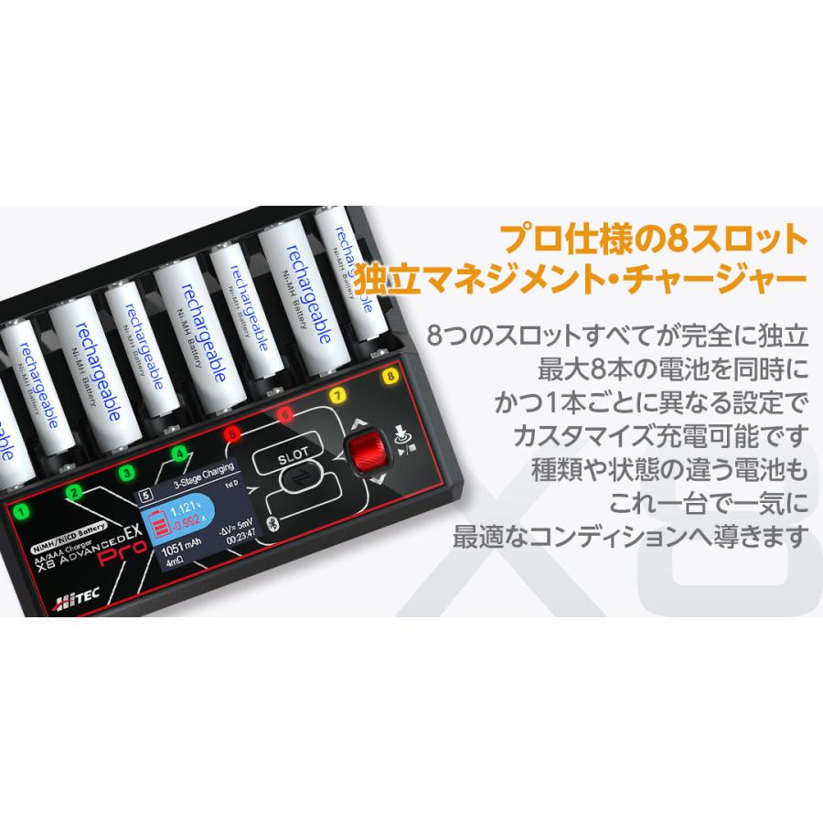 ミニ四駆 充電器 ハイテック X8 Advanced EX Pro 同等品 単三/ 単四充電器 AA/AAA Charger X8 Advanced EX Pro ［ AA/AAA