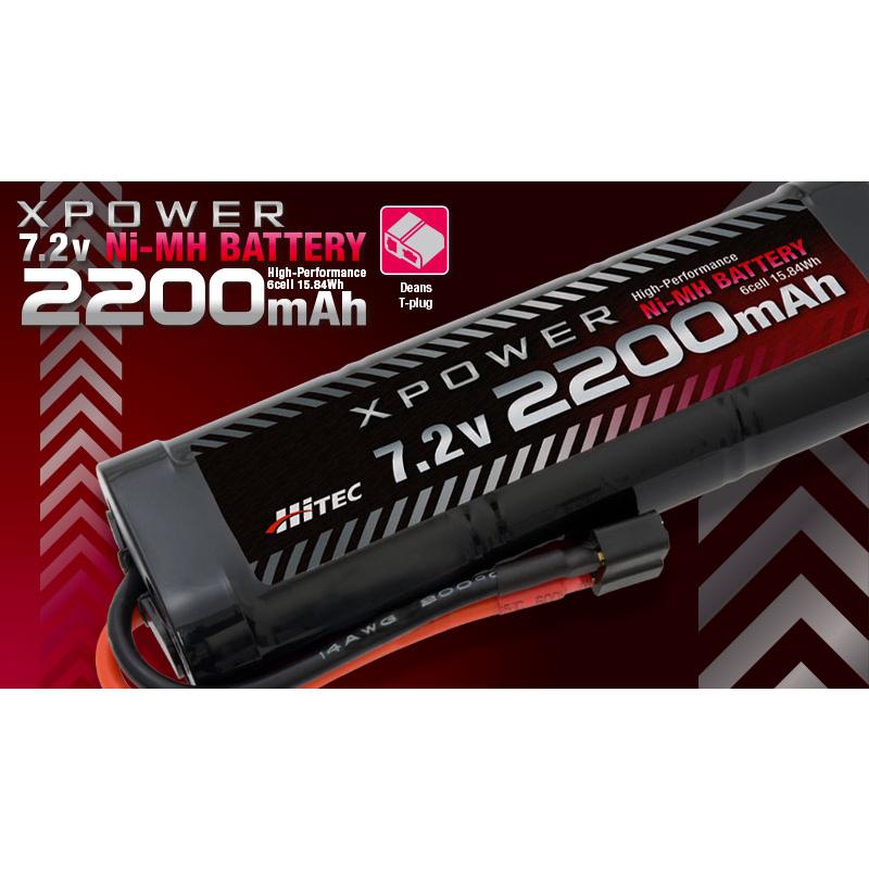 ハイテック Ni-MH 7.2V 2200mAh T型 ディーンズ XPOWER Car用 Ni-MH バッテリー XP2200-ND-B 電動ラジコン RCカー ニッケル水素 安全  初心者向け 入荷時期未定