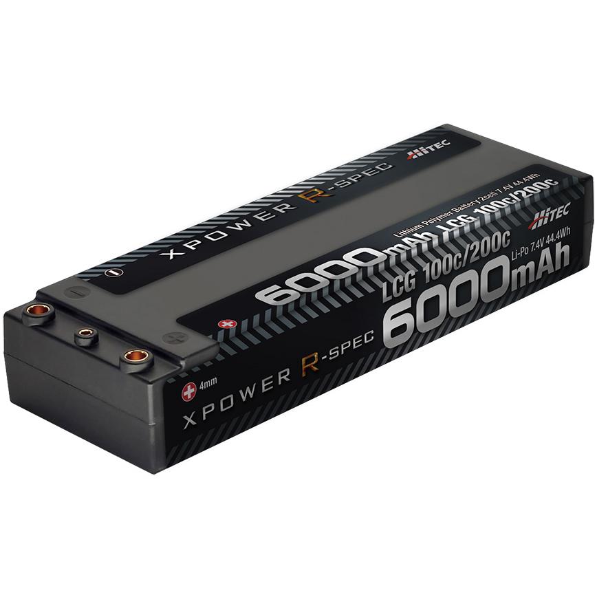 Hitter専用　ハイテックの6000mAh HiTEC（ハイテック） XPOWER R-SPEC バッテリー 7.4V 6000mAh LCG 100C