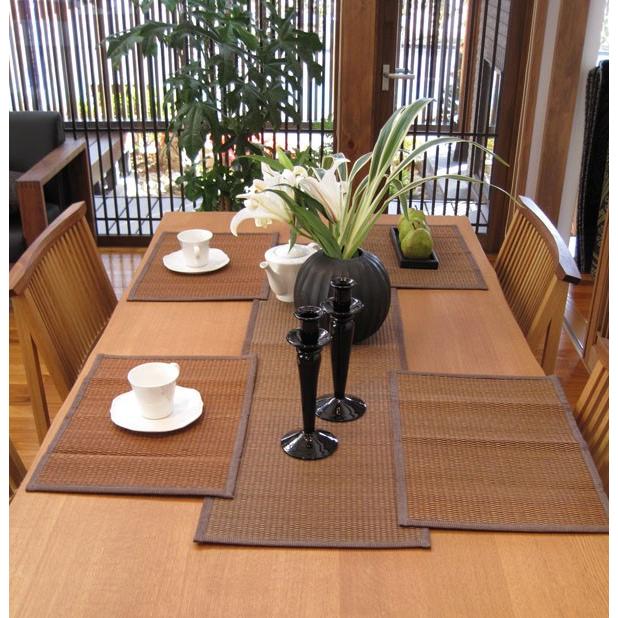 テーブルマット ランチョンマット い草 与那国 約32×45cm グレー メール便｜shikimonoya5o5o｜04
