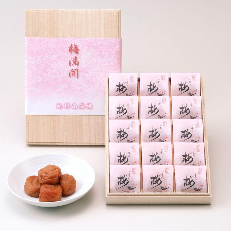 梅干し 『紀州南高梅 梅満開』 15粒入り 和紙個包装 桐箱入り（甘味料・着色料不使用）（Yahoo!・紀州 四季の梅本舗）