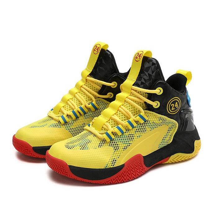 子供バスケットシューズ バッシュジュニア ジュニア バッシュ キッズ子供バスケットシューズ 衝撃 ハイカットスニーカー運動靴 防滑 耐久 高級な ヒップホップ