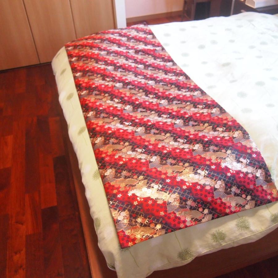 西陣織　新品　ベッドスロー　最高級　2ｍ×60㎝ ベッドライナー 西陣織 豪華なオリジナルベッドスロー クイーン ダブル