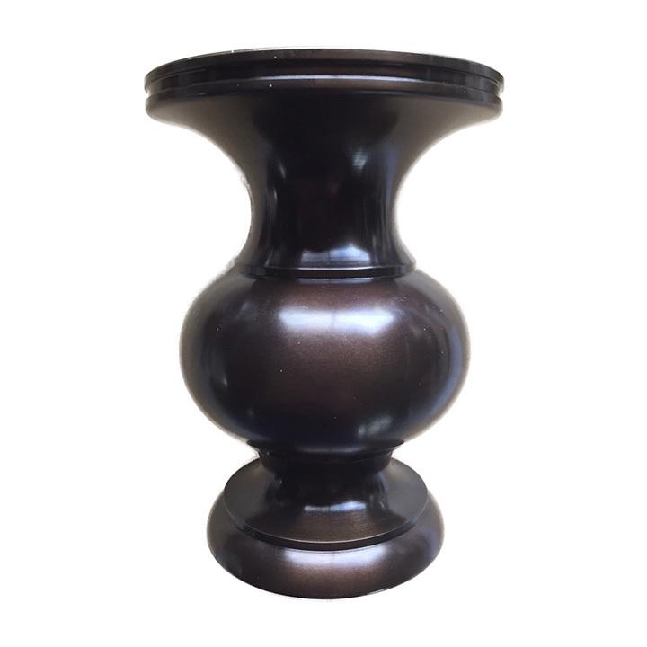 受賞店舗 仏壇 花立て 花瓶 日本製の高岡製品 4 5寸 口径10 3 高さ13 8cm こげ茶 Materialworldblog Com