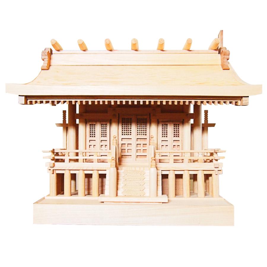 神棚台:三方赤欅無垢 神棚 欅 流造三社 柱無 日本製 01（中サイズ 横幅65×高65×奥36cm