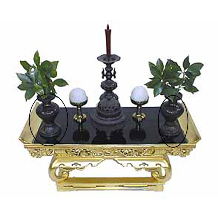 華瓶 （けびょう） 国産 仏壇仏具 しきみ 常花立て日本製 高岡製品 1.8