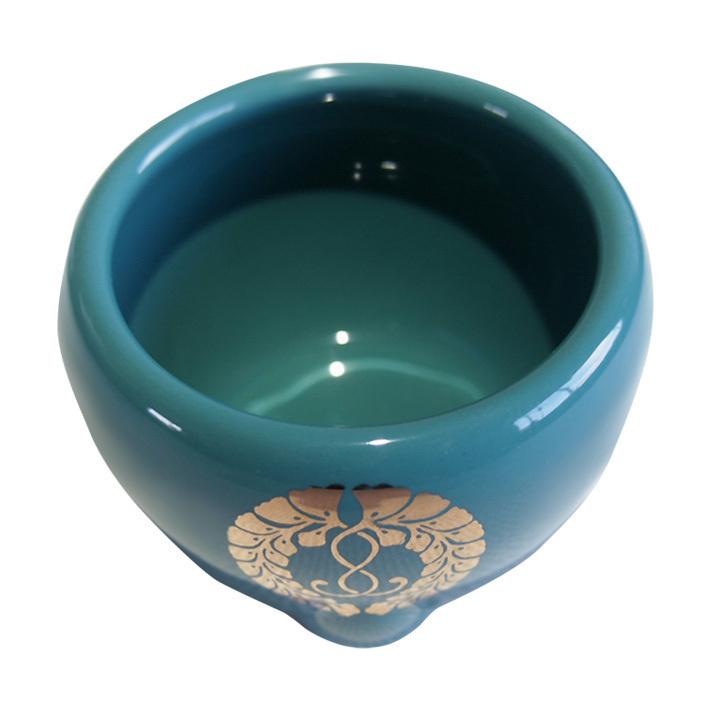 香炉 浄土真宗 お西 本願寺派 紋入り 陶器玉香炉 仏壇仏具 日本