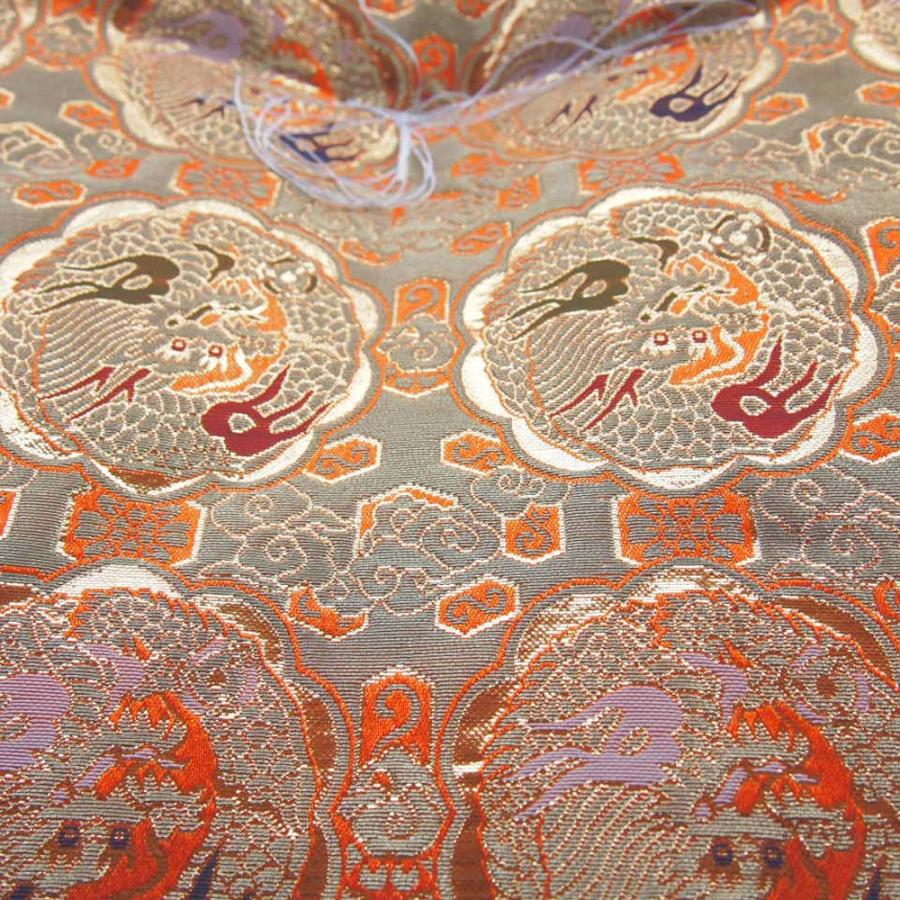 御前座布団 丸に金七龍 赤金68×67 (法要・法事・仏前・仏壇・お寺さん