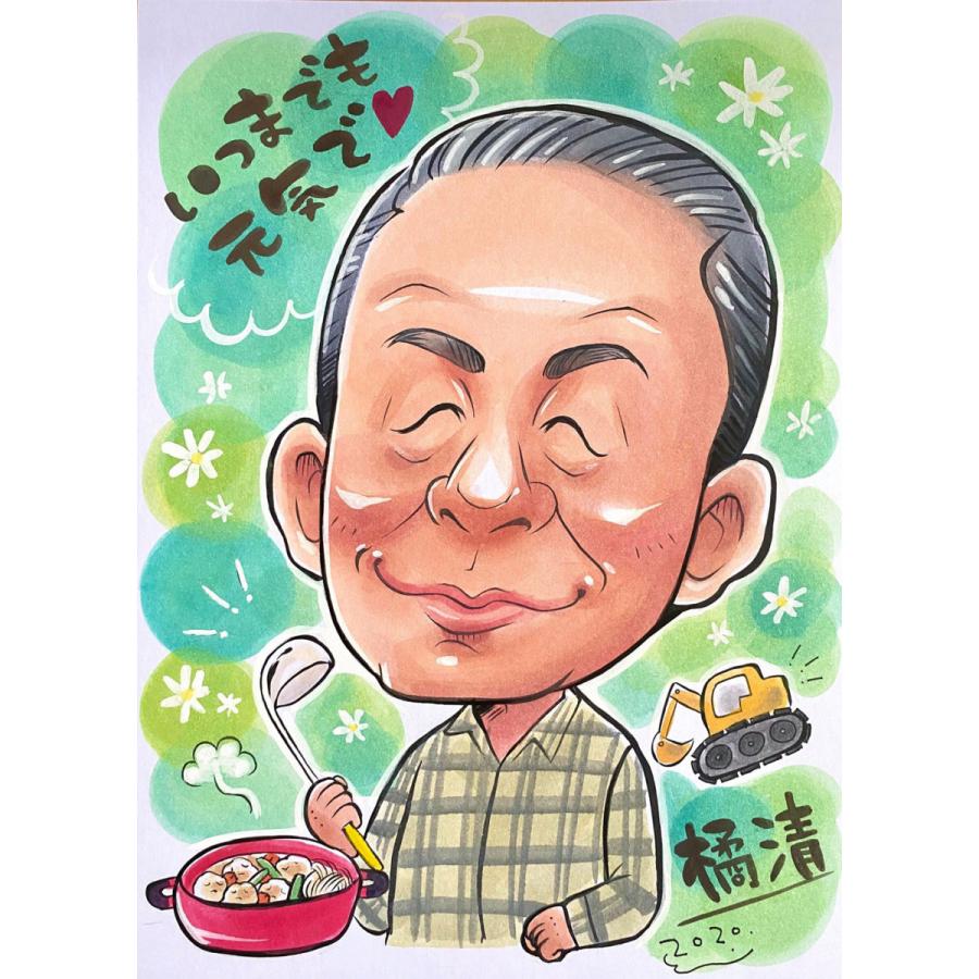 似顔絵の贈り物 LLサイズ 39.3×50.8cm : 和柄雑貨 四季彩の店 一新堂