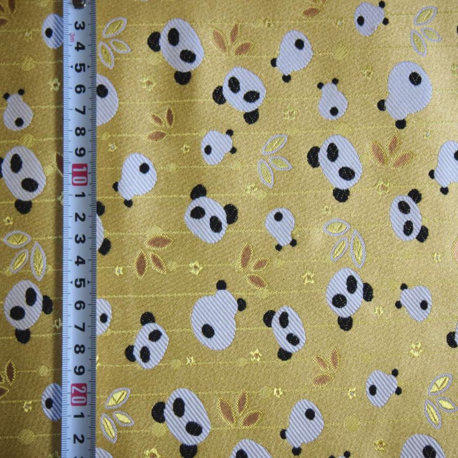 金らん生地 金襴 はぎれ高級生地の切売り販売 和柄 着物生地 シャンシャン パンダ Panda Hagire Creem 和柄雑貨 四季彩の店 一新堂 通販 Yahoo ショッピング