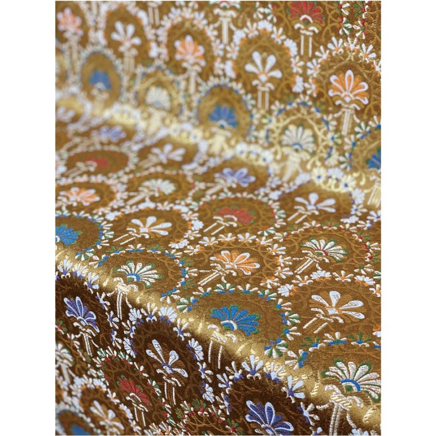【美品】金襴布 丸に四竜金 仏具 盆棚用 高級柄 美品】金襴布 丸に四竜金 仏具 盆棚用 高級柄 美