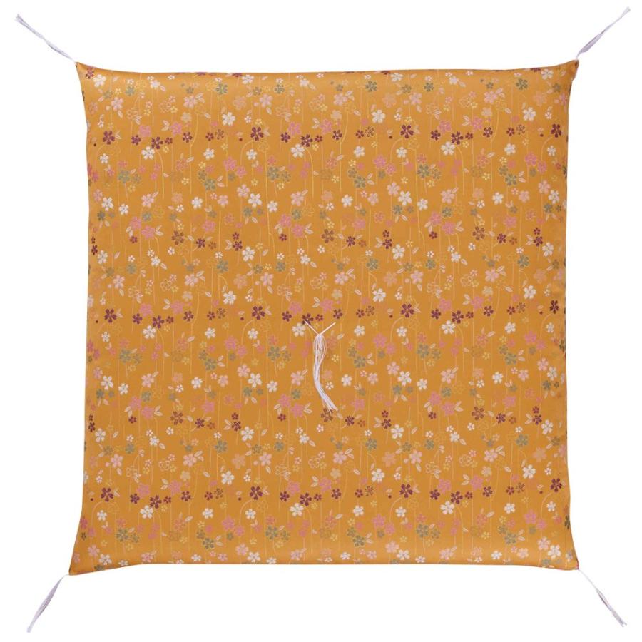 新錦 美桜 黄色（圧縮綿入） 御前座布団 63×64ｃｍ 送料無料 お客さん 仏壇 仏前 法事 法要 お盆 お寺さん 床の間 寺院用 座布団