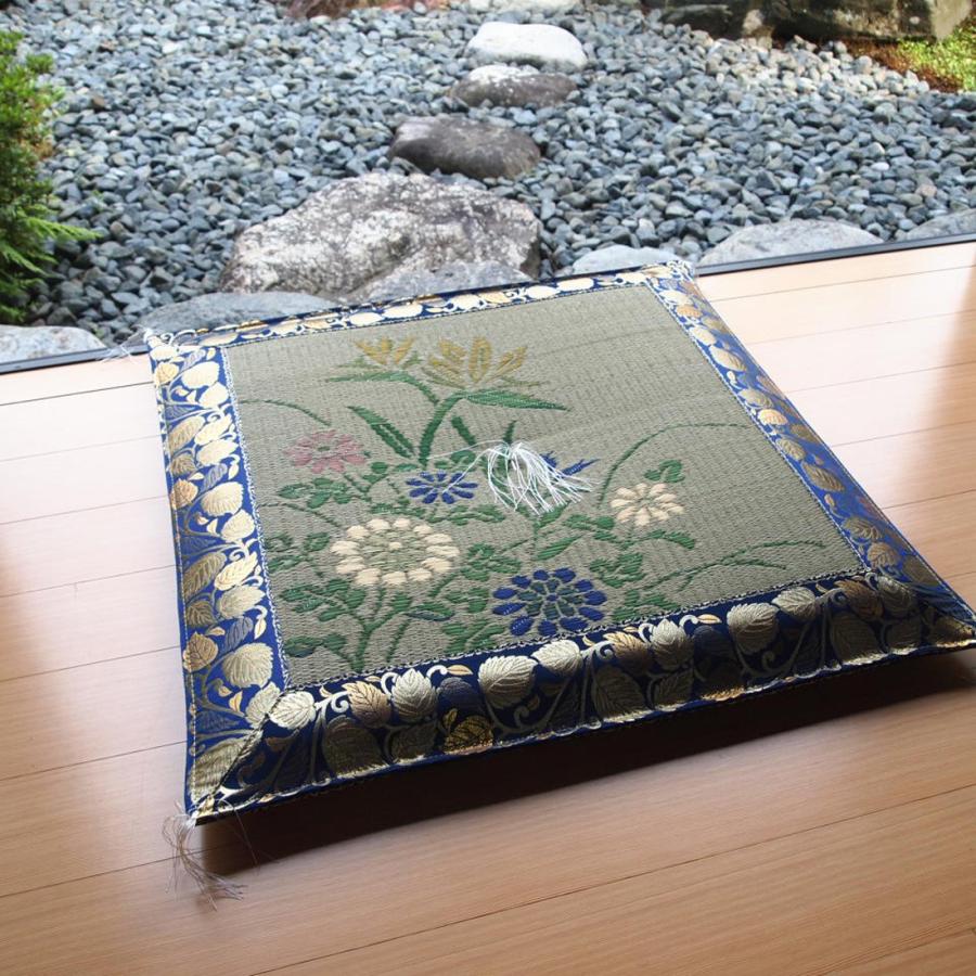 極楽鳥花 夏用 いぐさ （イ草） 座布団 70×70cm 送料無料 お客さん