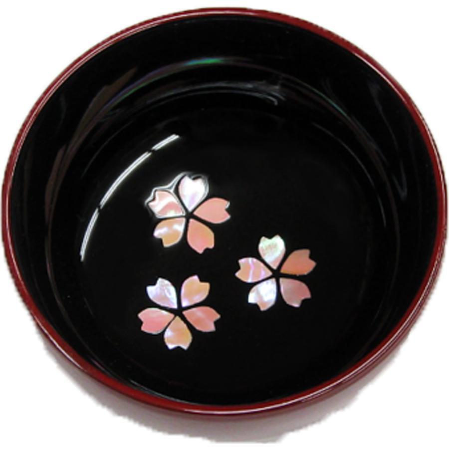 ぐい?み 螺鈿装飾を使用 さくら 黒内朱 桜 螺鈿 高岡漆器 日本製