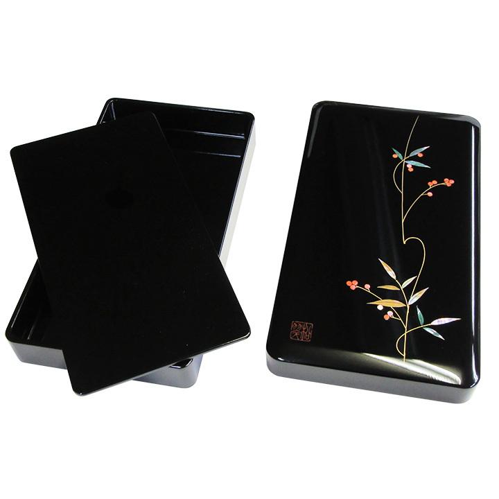 漆器 硯箱 道具箱 螺鈿（らでん） 螺鈿装飾 高岡漆器 小物入れ 道具