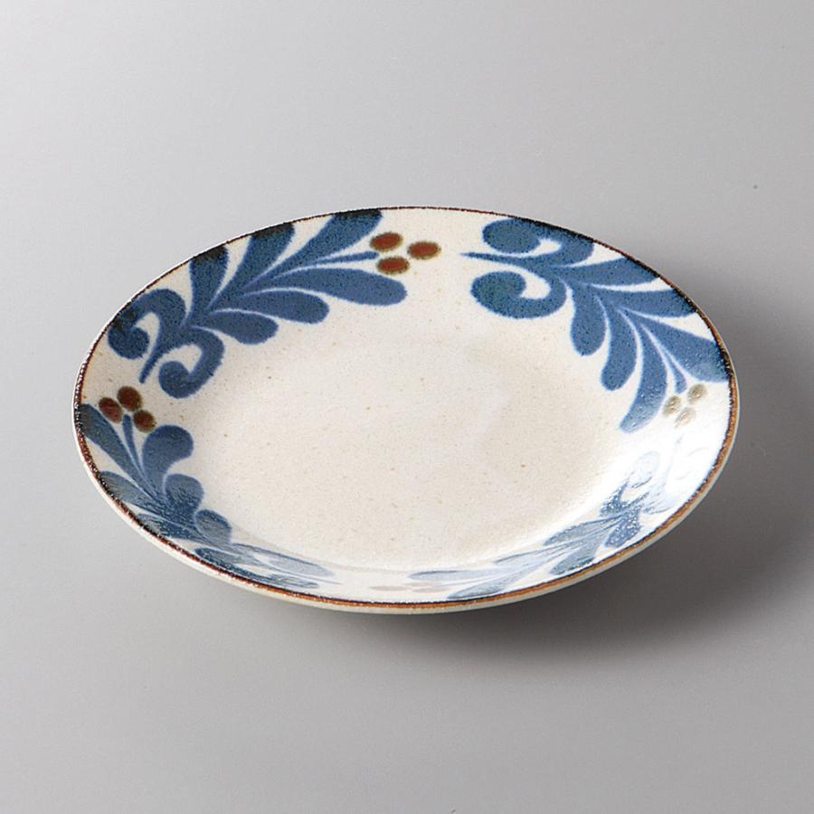 皿 やちむん風 琉球三昧芽吹き反り型5.0皿 16cm おしゃれ 和食器 業務