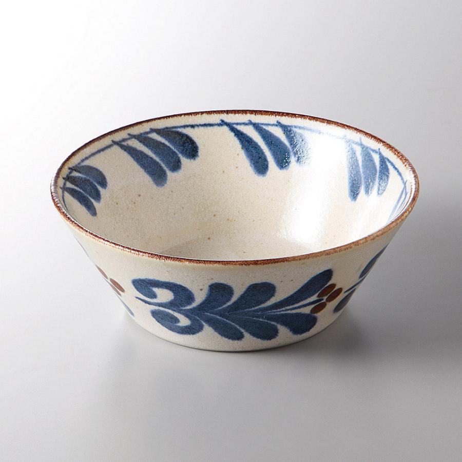 丼 多用碗 小丼 やちむん風 琉球三昧芽吹き反り型4.0ボウル 13.5cm