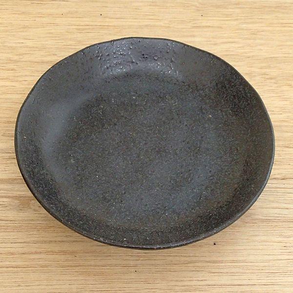 皿 丸皿 5.0皿 黒釉 16cm 取り皿 おしゃれ 業務用 和食器 美濃焼