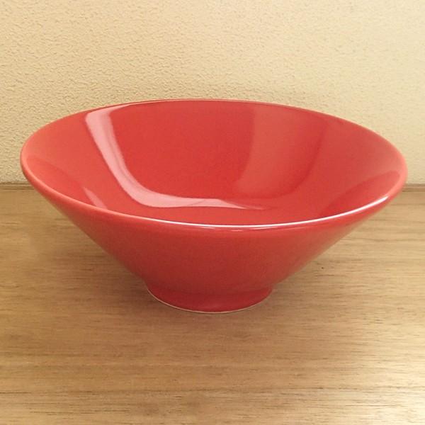 ラーメンどんぶり ラーメン丼 浅口めん丼 赤 ラーメン鉢 おしゃれ 業務用 美濃焼 9b335 22 売れ筋がひ