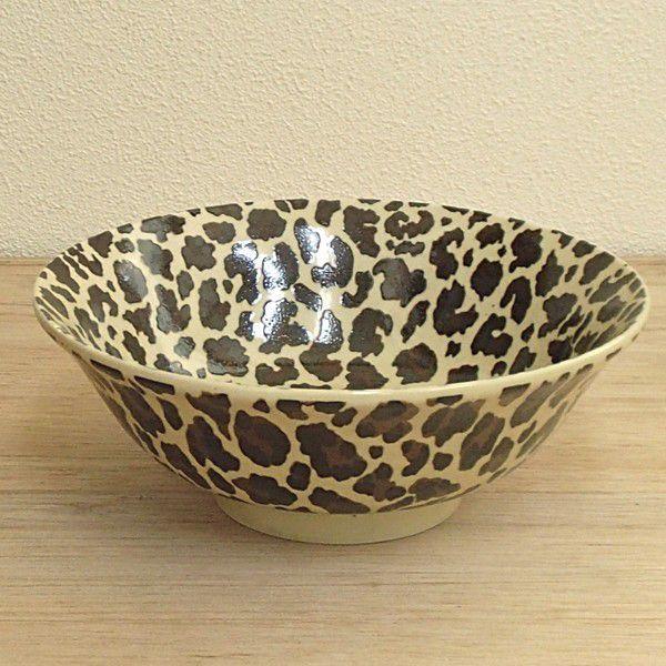 ラーメンどんぶり ラーメン丼 6 3高台丼 なにわ ヒョウ柄 ラーメン鉢 おしゃれ 業務用 美濃焼 9b339 52 Off