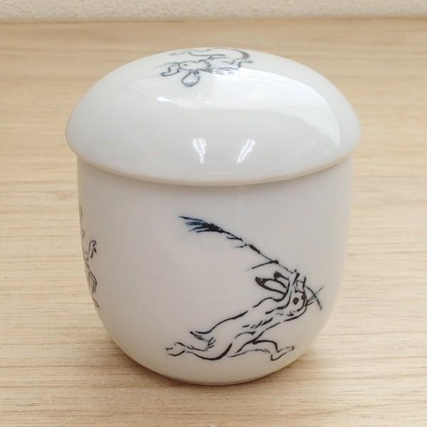 茶碗蒸し 器 鳥獣戯画 蒸し碗 おしゃれ 和食器 業務用 美濃焼 25d16526