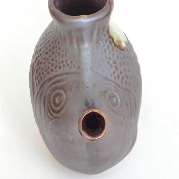 徳利 鉄釉魚型徳利 酒器 陶器 日本酒 おしゃれ 業務用 美濃焼 25d34235