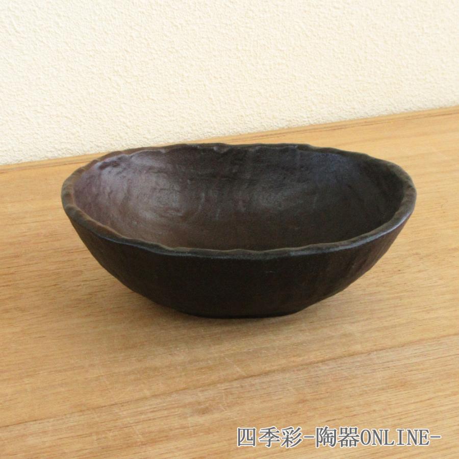 ボウル パスタ皿 カレー皿 黒備前 楕円深皿 15cm おしゃれ 和食器 業務
