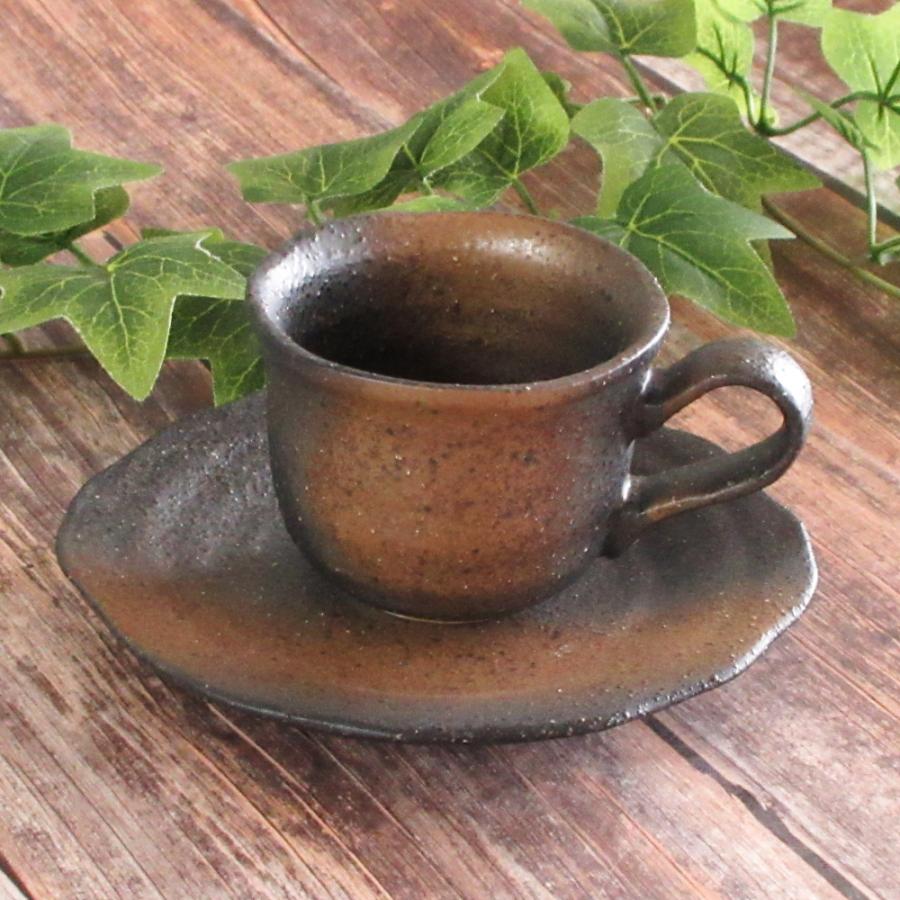 コーヒーカップ ソーサー 黒備前 和陶器 おしゃれ 業務用 美濃焼