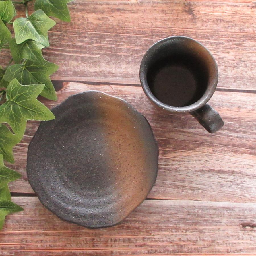 コーヒーカップ ソーサー 黒備前 和陶器 おしゃれ 業務用 美濃焼