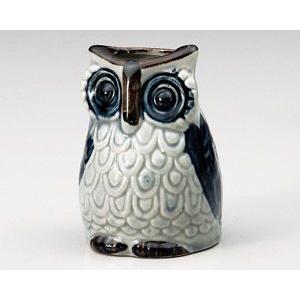 花瓶 陶器 ブルーふくろう花瓶 美濃焼 9d 468 3d 466 四季彩 陶器online 通販 Yahoo ショッピング