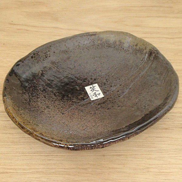 皿 楕円皿 とんかつ皿 8.5号 琥珀 25.5cm おしゃれ 和食器 業務用 万古焼 22d27609-649｜shikisaionline